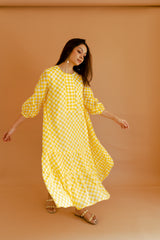 Marigold Checkmate Dress