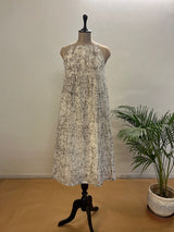 White Marble Print Dress