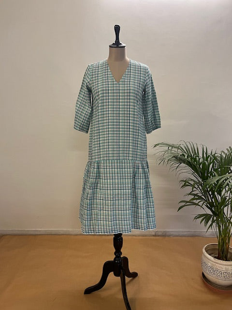 Green Checkered Dress HOMEGROWN BY ALTEREGO Green Checkered Dress HOMEGROWN BY ALTEREGO