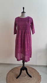 MAGENTA JAMDANI BALTIC DRESS