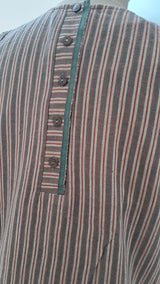 Pink Brown Stripes Kuza Co-ord Set