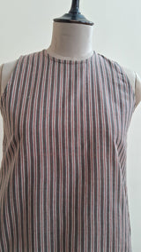 Pink Brown Stripes Kuza Co-ord Set