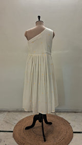 ONE SHOULDER GATHERED DRESS