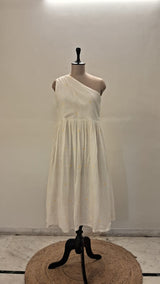 ONE SHOULDER GATHERED DRESS