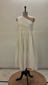 ONE SHOULDER GATHERED DRESS
