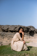 Apricot Striped Jacket Set