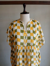 Golden drift dress