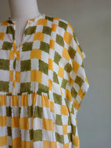 Golden drift dress