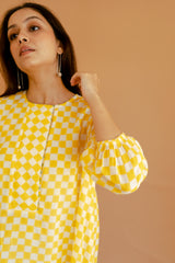 Marigold Checkmate Dress