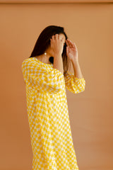 Marigold Checkmate Dress