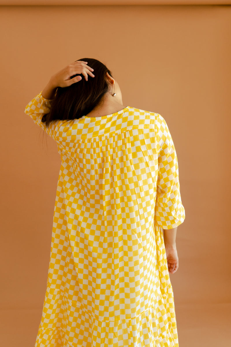 Marigold Checkmate Dress
