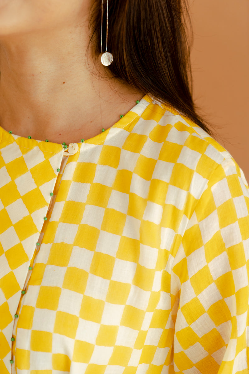 Marigold Checkmate Dress