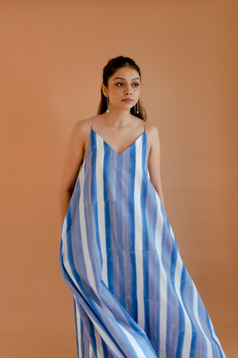 Strokes in Blue Dress