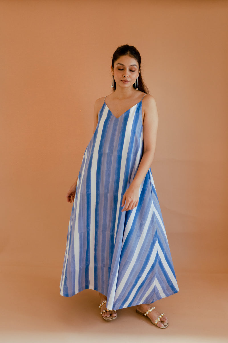 Strokes in Blue Dress