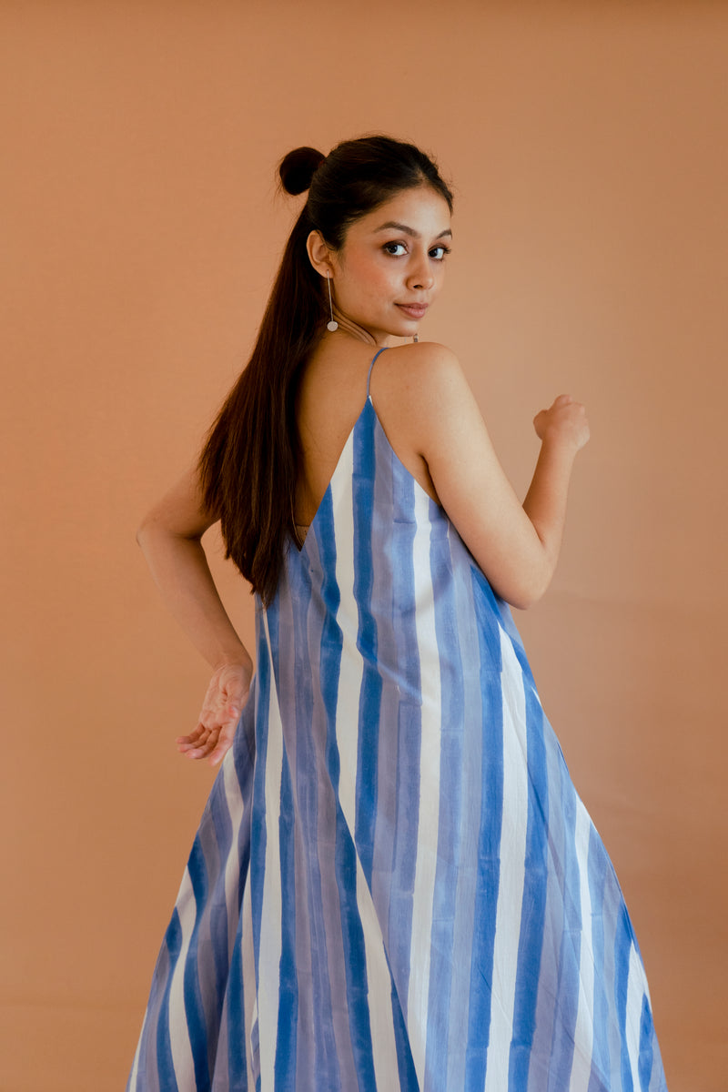 Strokes in Blue Dress
