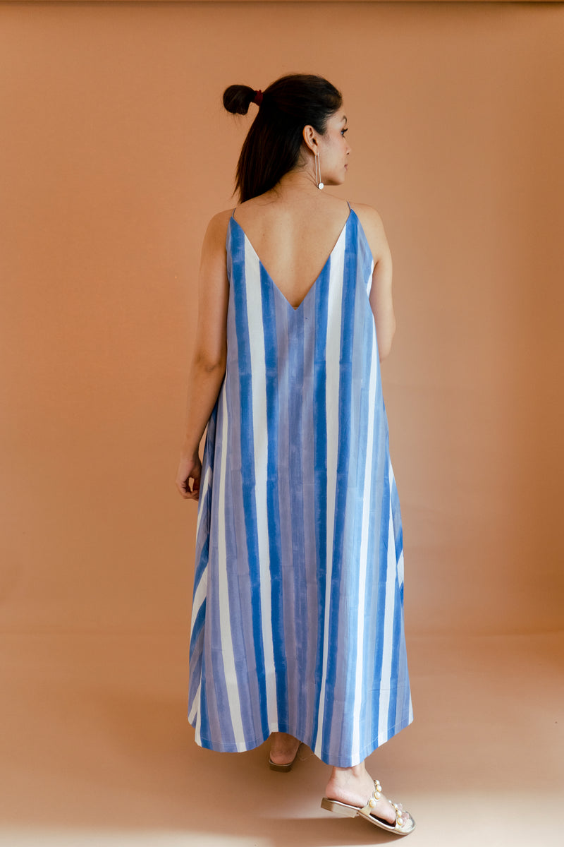 Strokes in Blue Dress