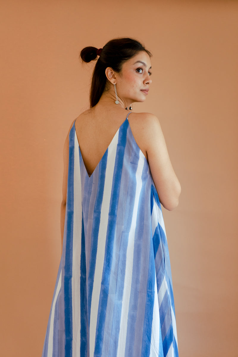 Strokes in Blue Dress