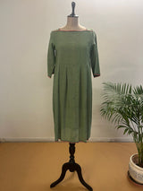 Green Pleated Dress