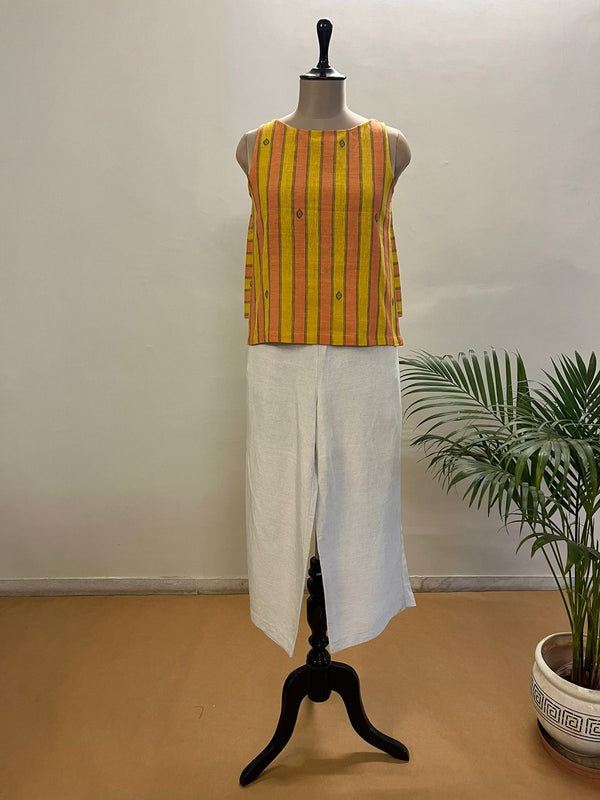 Yellow Striped short top