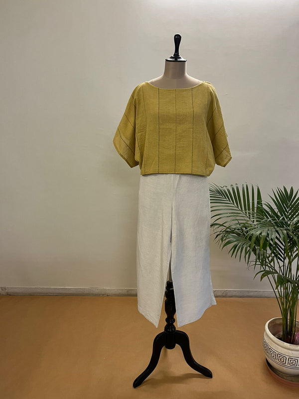 Mustard Striped Short Top