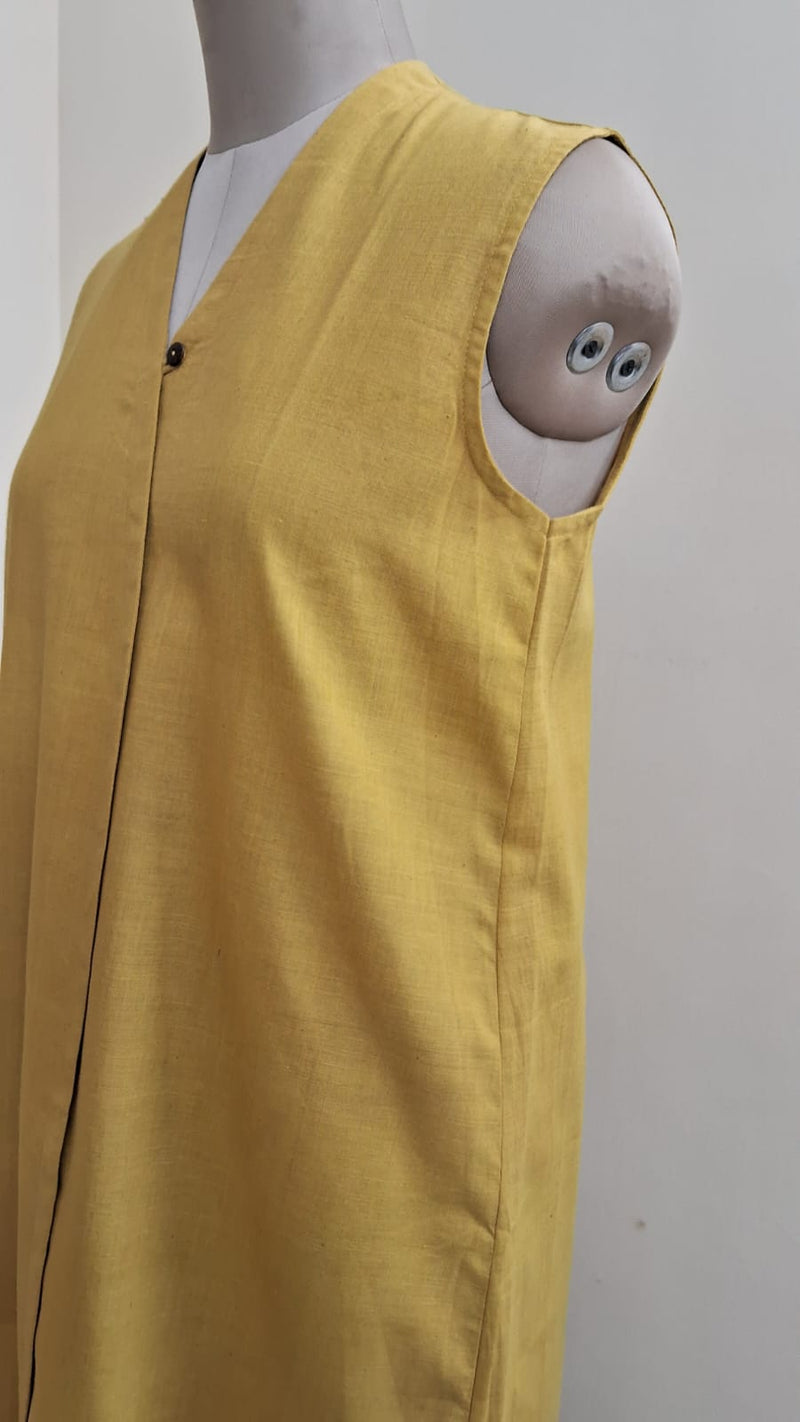 Mustard Plain Khadi Co-ord Set