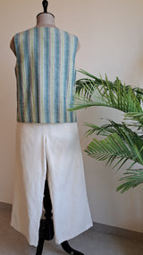 Green Striped Waistcoat