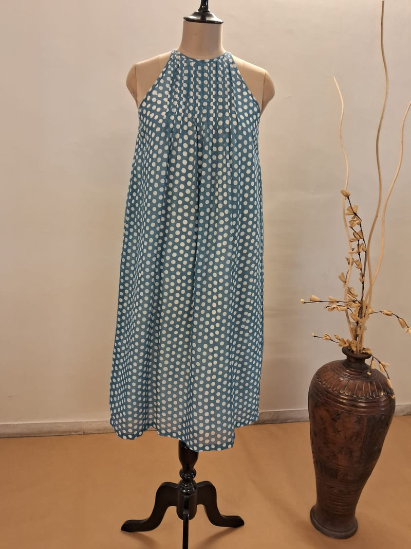 Blue Polka Dress