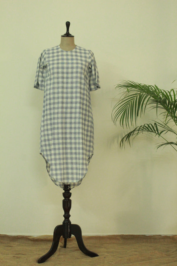 Checkered Shirt Dress