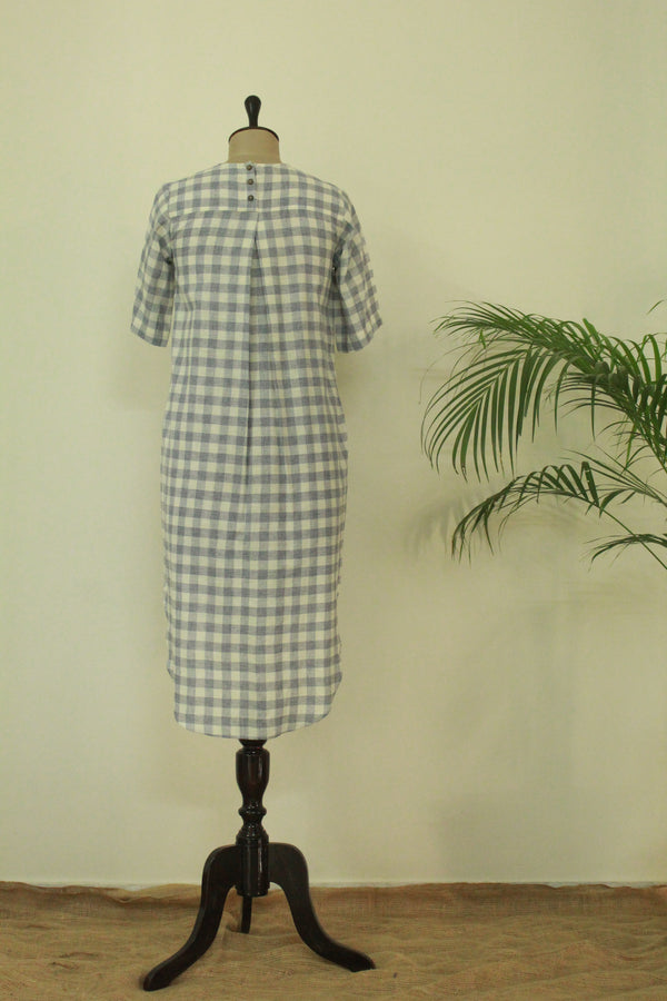 Checkered Shirt Dress