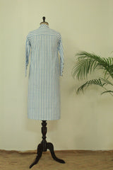 Blue Striped Shirt Dress