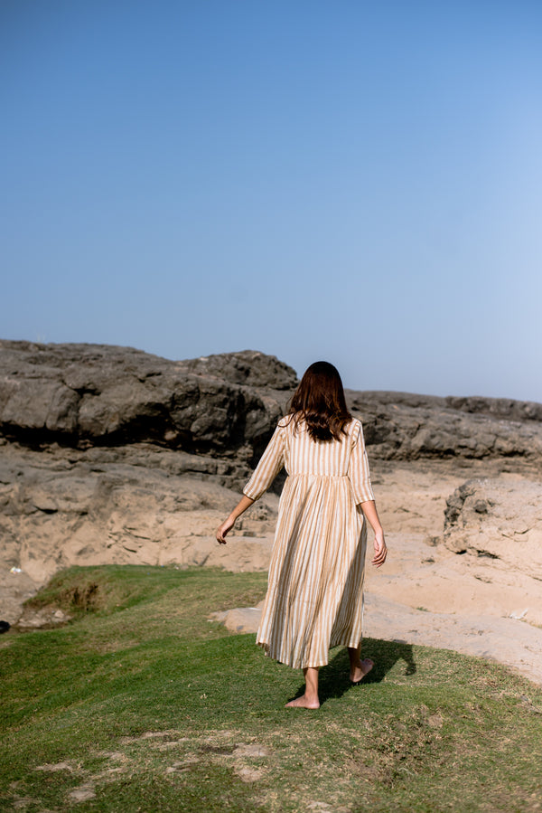 Apricot Striped Jacket Set