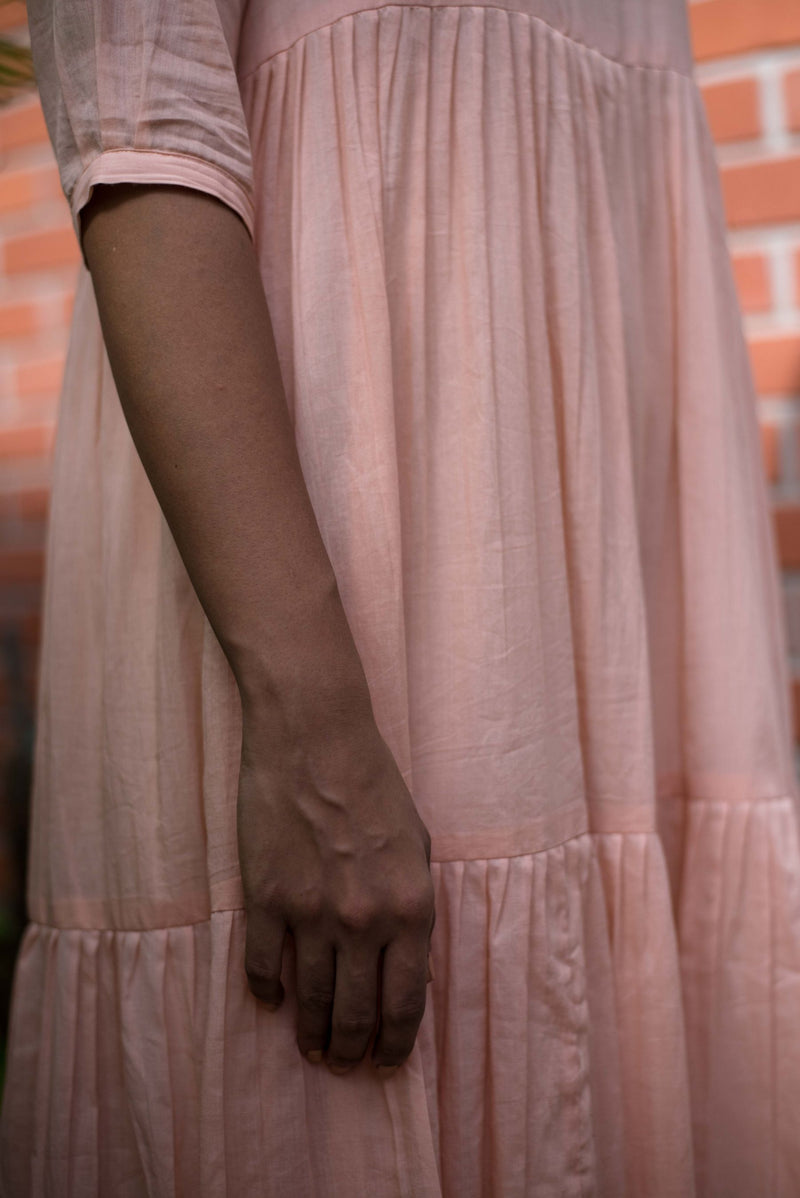 A Pinched Coral Dress