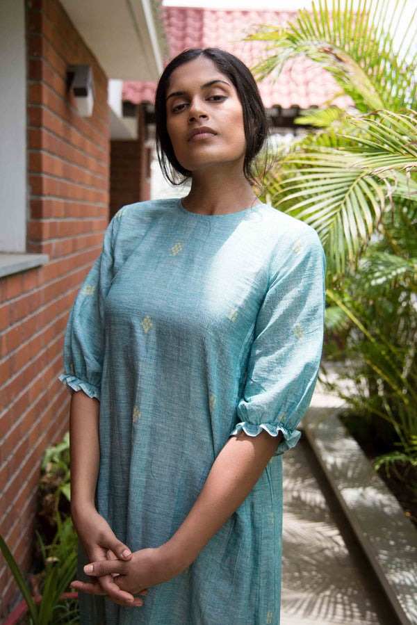 A Sapphire Bubble Dress