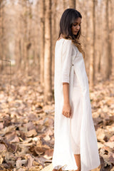 White Dress with Buttons