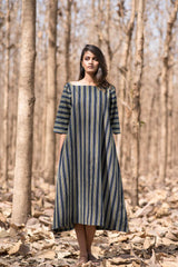 Safari Striped A-line Dress