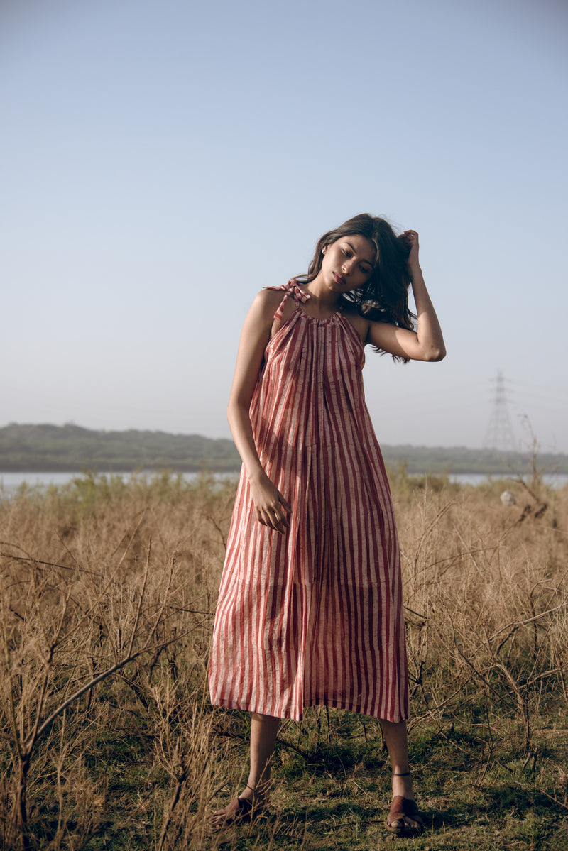 A Red Sepia Dress