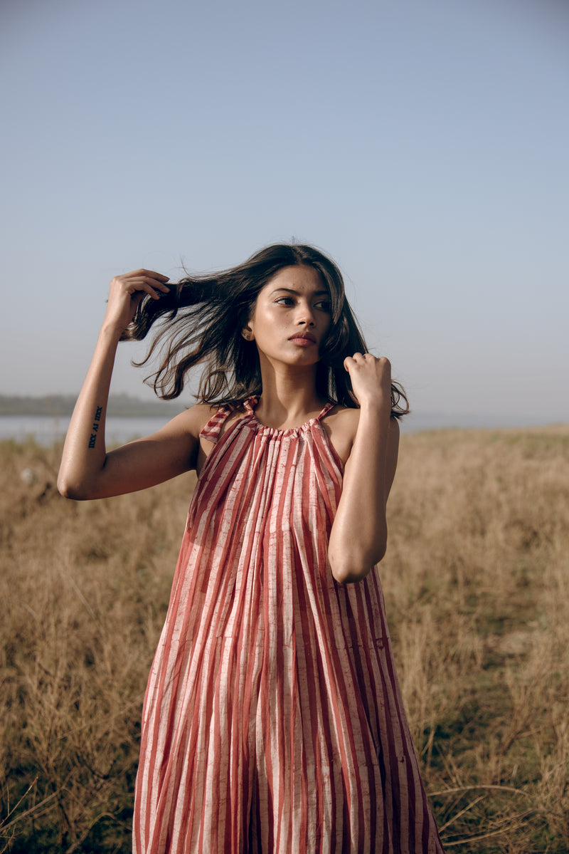 A Red Sepia Dress