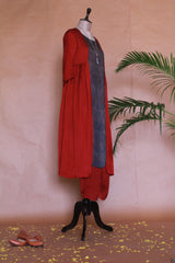 The Maanik Patra Tunic in Maroon-1