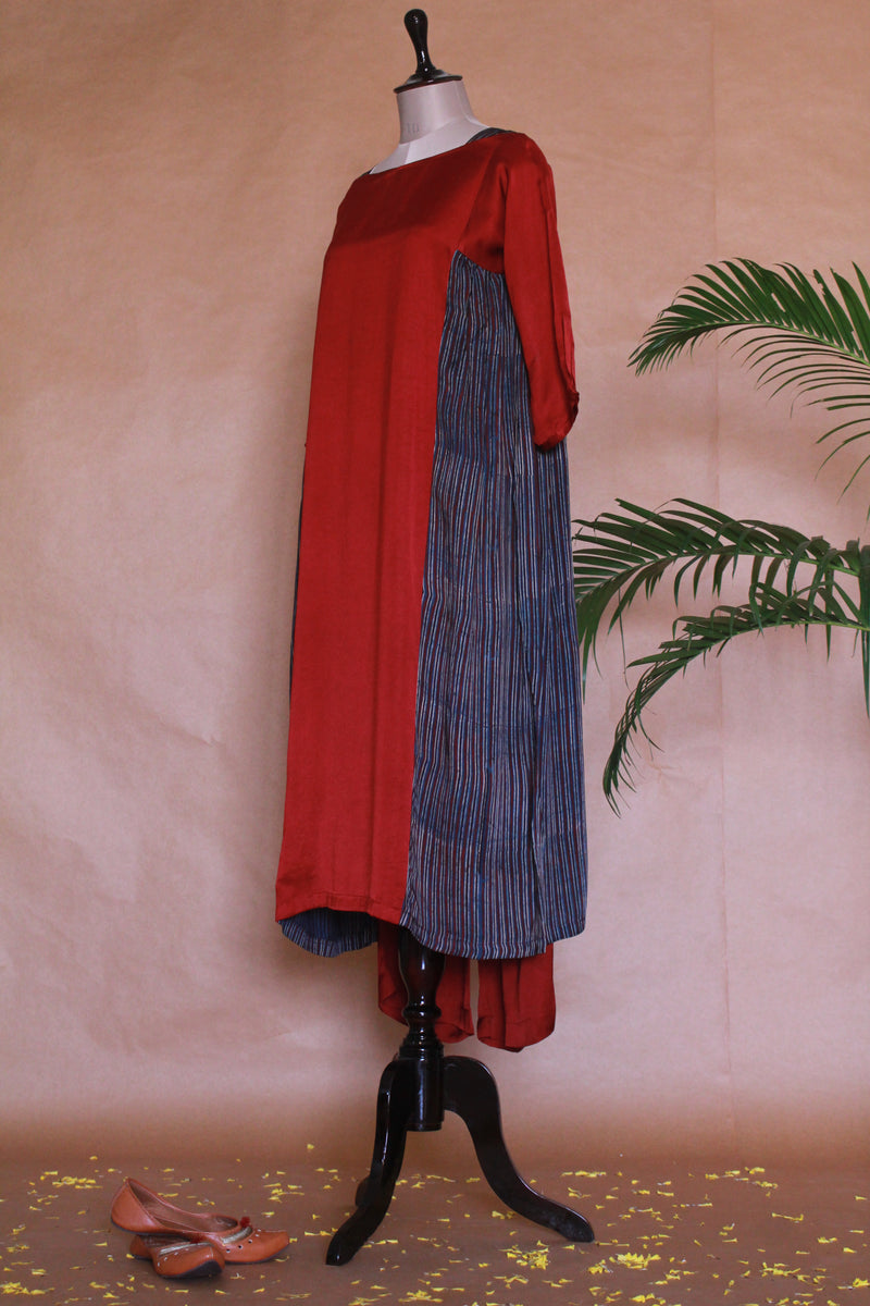 The Syaha Basanti Tunic in Maroon-2