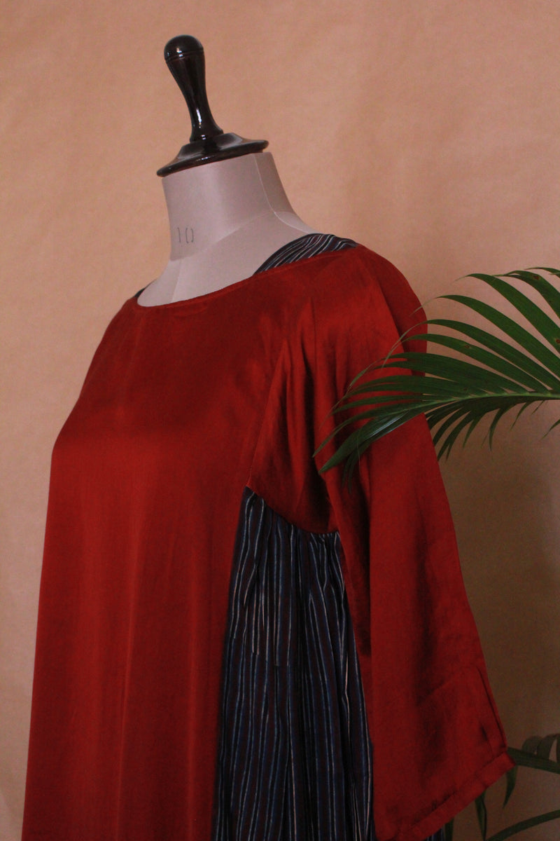 The Syaha Basanti Tunic in Maroon-2