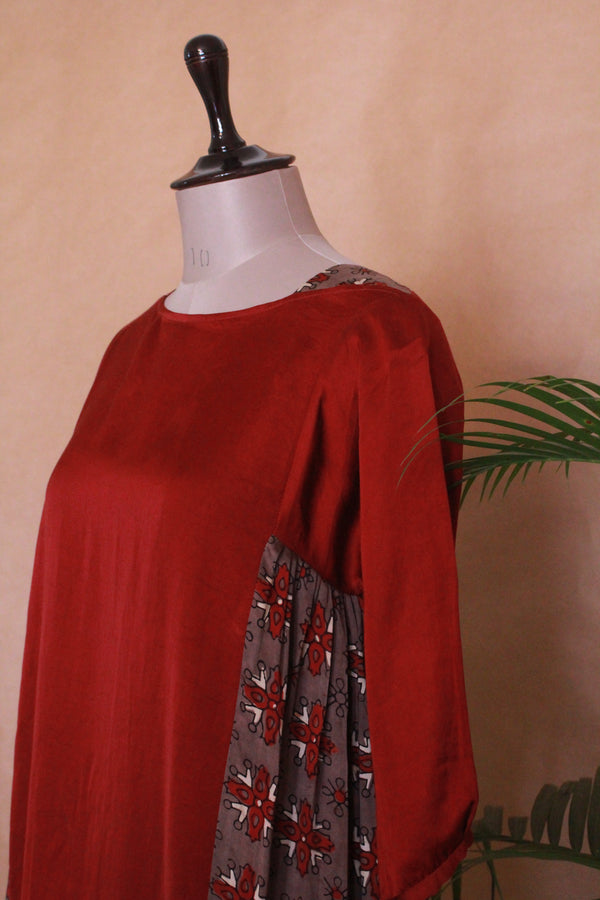 The Syaha Basanti Set in Maroon-1