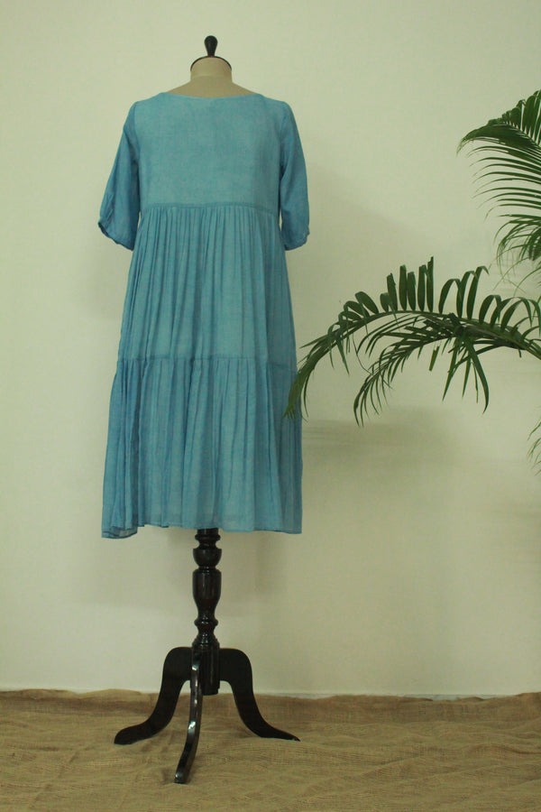 Blue 3 Tiered Dress