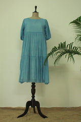 Blue 3 Tiered Dress