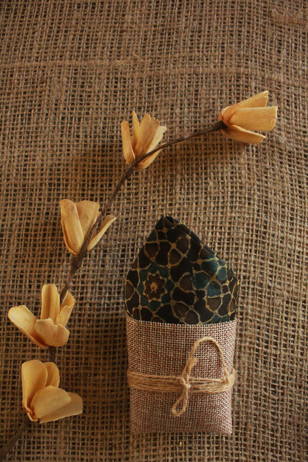 Ajrakh Blue Pocket Square