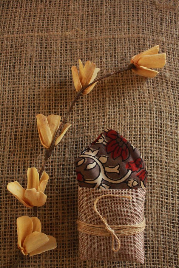 Maroon Floral Pocket Square