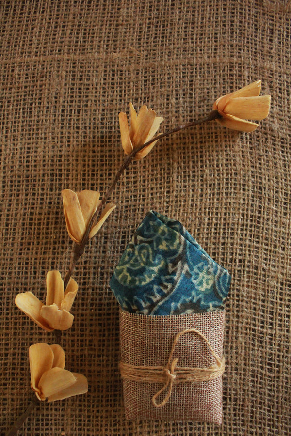 Green Ajrakh Pocket Square