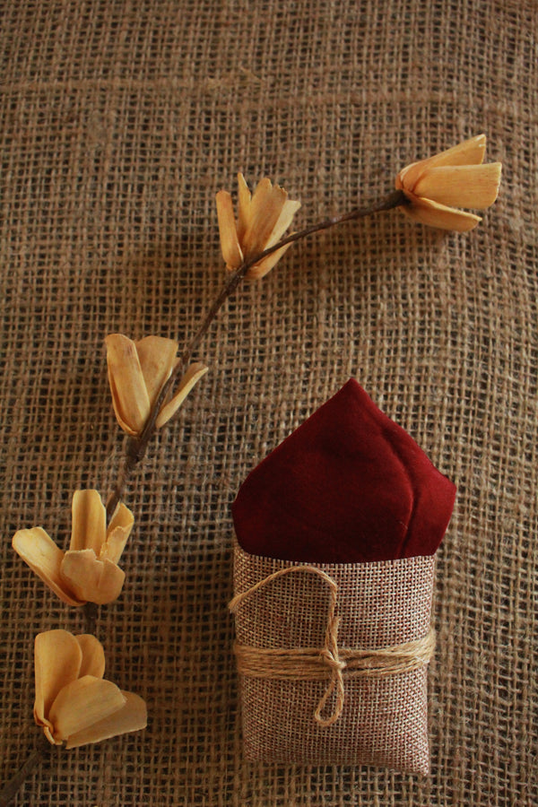 Maroon Pocket Square