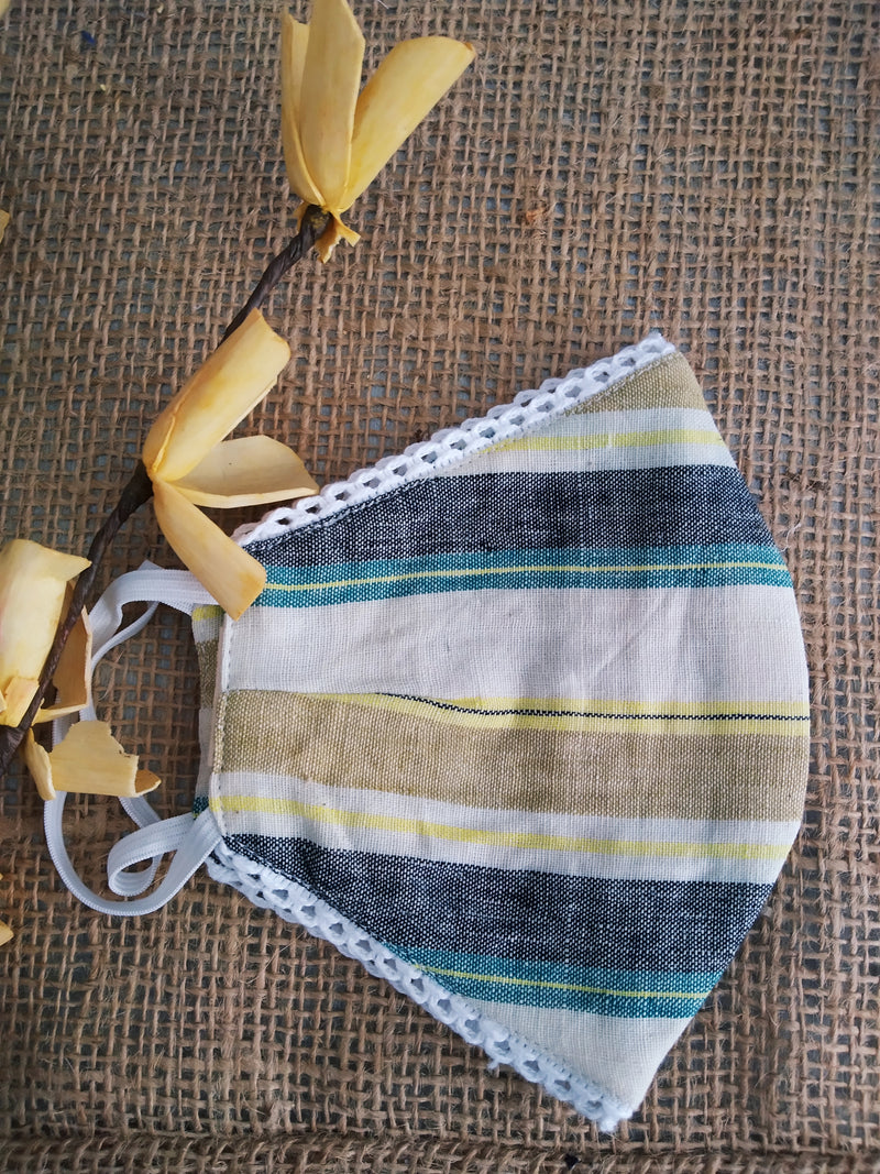Multi color stripes mask