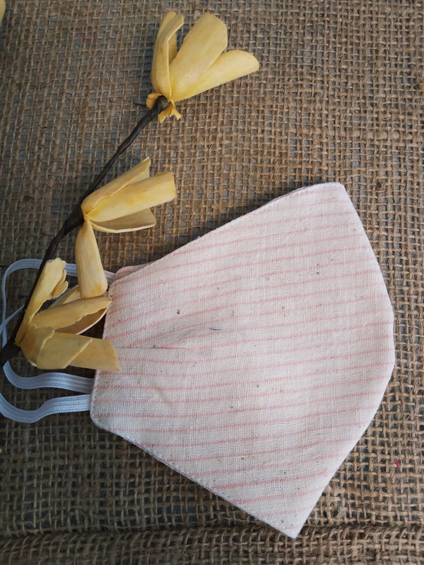 Thin pink stripes mask
